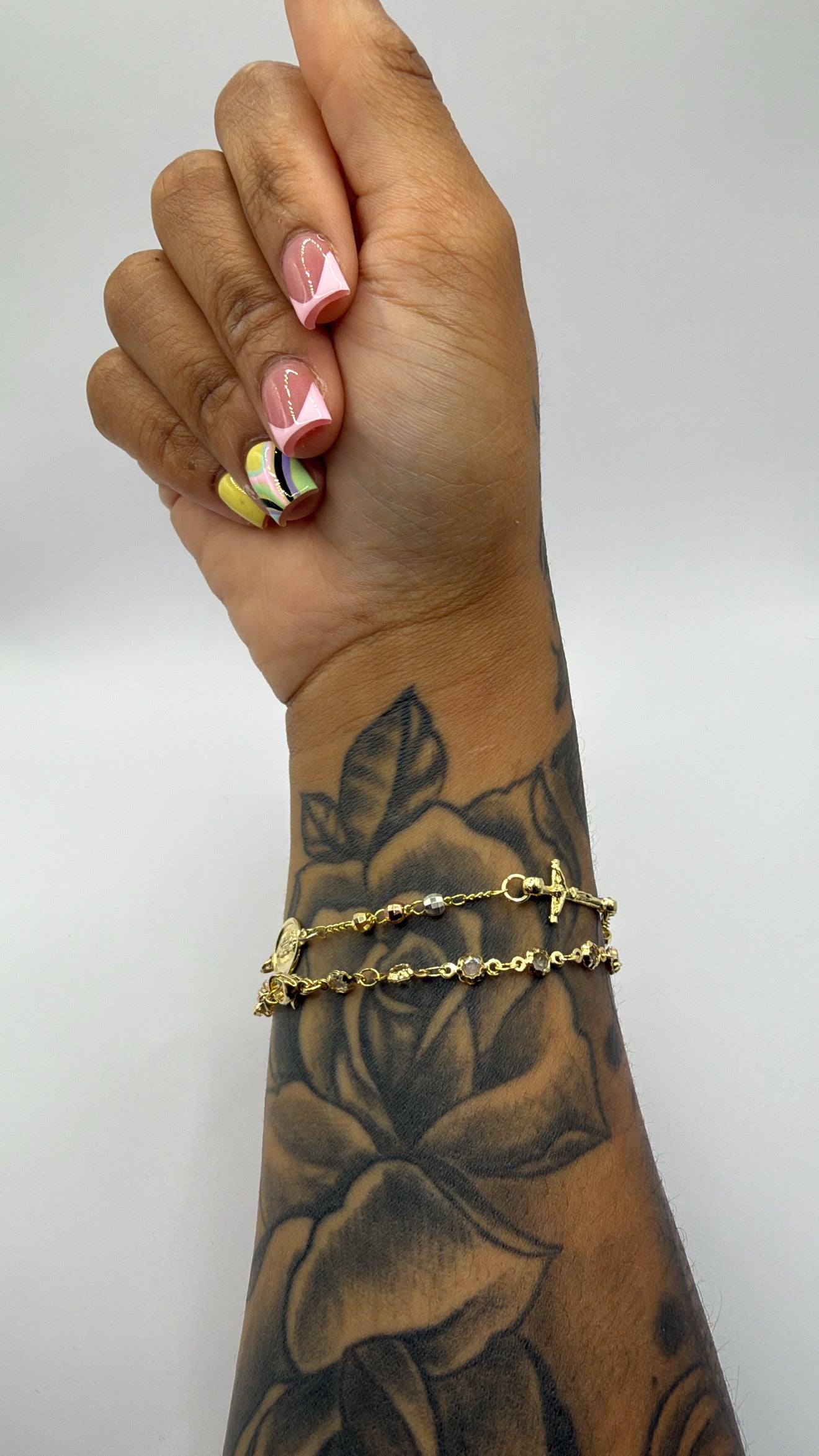 Beaded Tricolor Cross bracelet